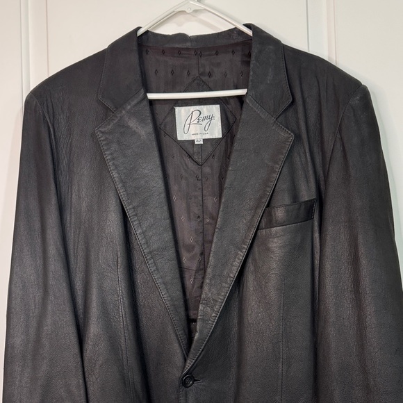 Remy Lamb Leather Blazer Men Size 42 - Picture 3 of 13